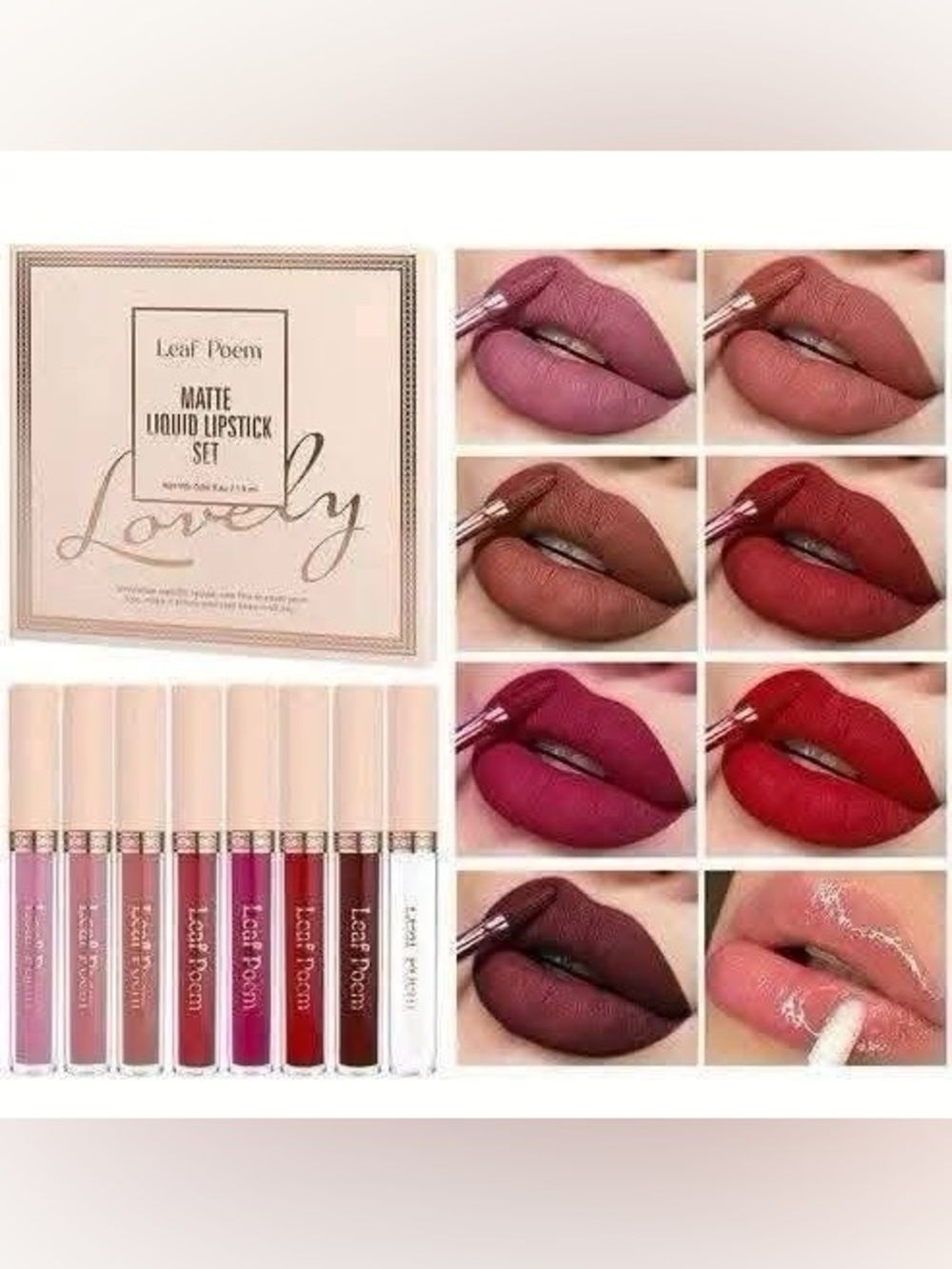 Leaf Poem Lovely Matte Liquid Lipstick Set - 8 Piece NIB